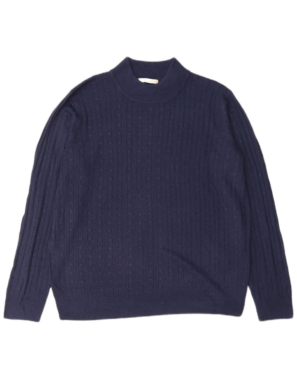 Marks & Spencer Damski sweter z golfem, UK 18 XL, granatowy