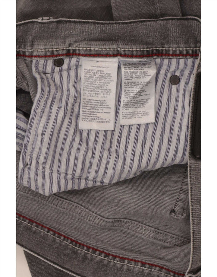 Męskie jeansy slim fit Tommy Hilfiger W36 L32 Szara bawełna