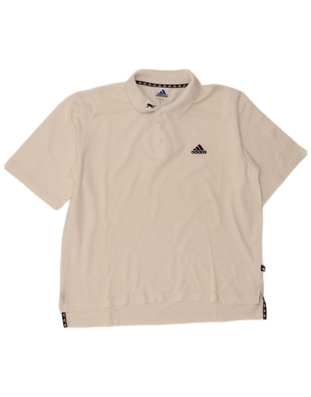 Męska koszulka polo Adidas, duża, biała, bawełniana