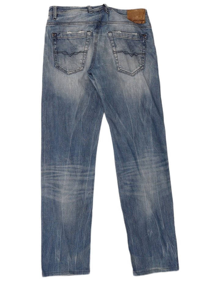 Diesel Męskie Koolter Straight Jeans W33 L34 Niebieskie bawełniane