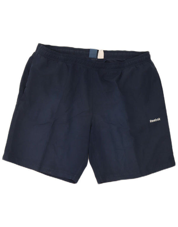 Męskie spodenki sportowe Reebok, duże, granatowe, z poliestru