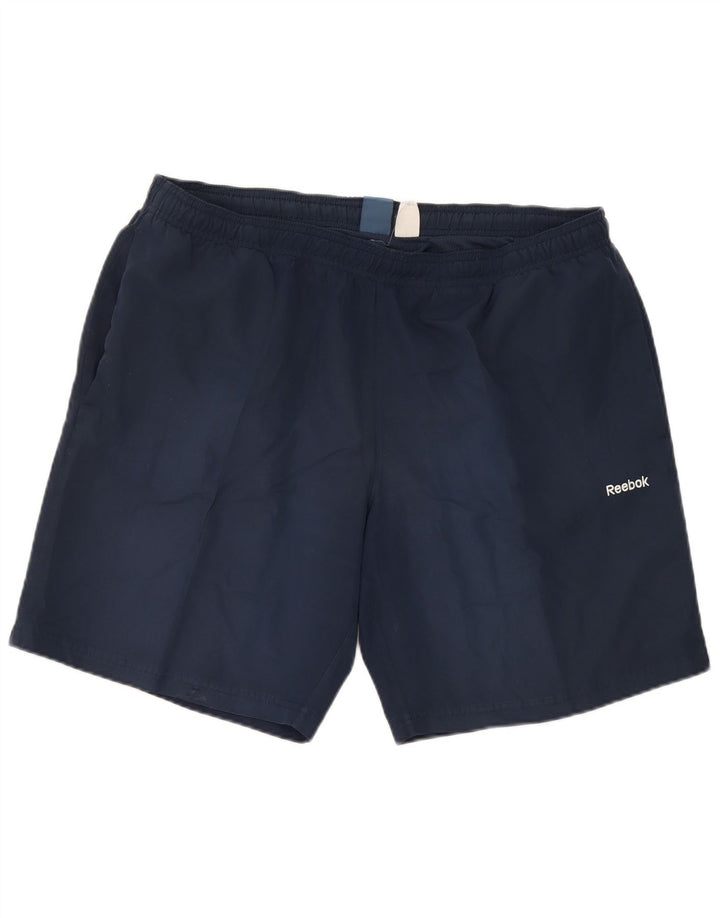 Męskie spodenki sportowe Reebok, duże, granatowe, z poliestru
