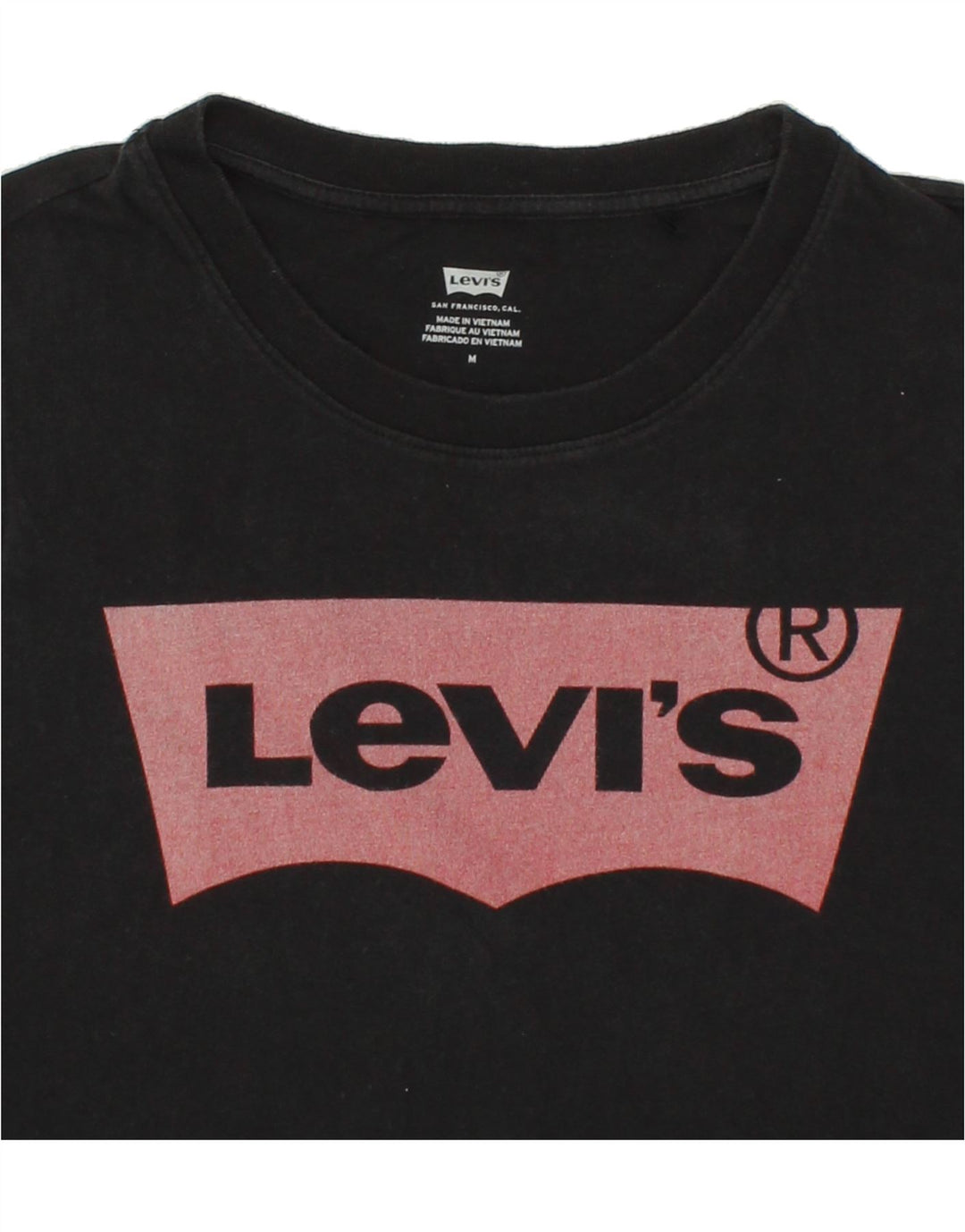 LEVI'S Womens Graphic Vest Top UK 14 Medium Black Cotton Vintage Levi's and Second-Hand Levi's from Messina Hembry 
