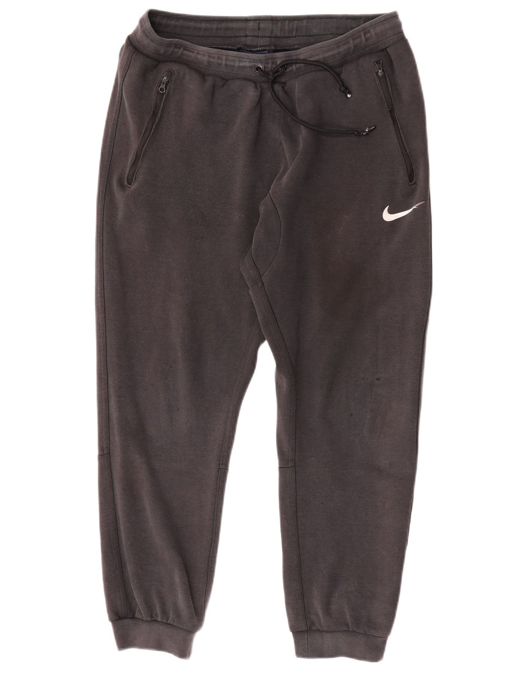 Męskie spodnie dresowe Nike Crop, joggery, średnioszare, bawełniane
