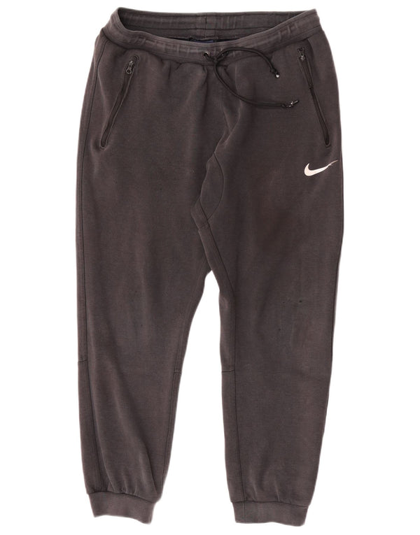 Męskie spodnie dresowe Nike Crop, joggery, średnioszare, bawełniane