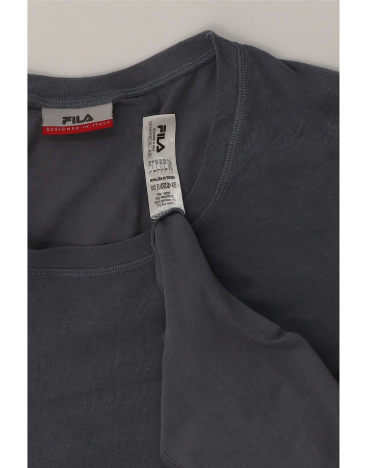 T-shirt męski Fila, duży, niebieski, bawełniany
