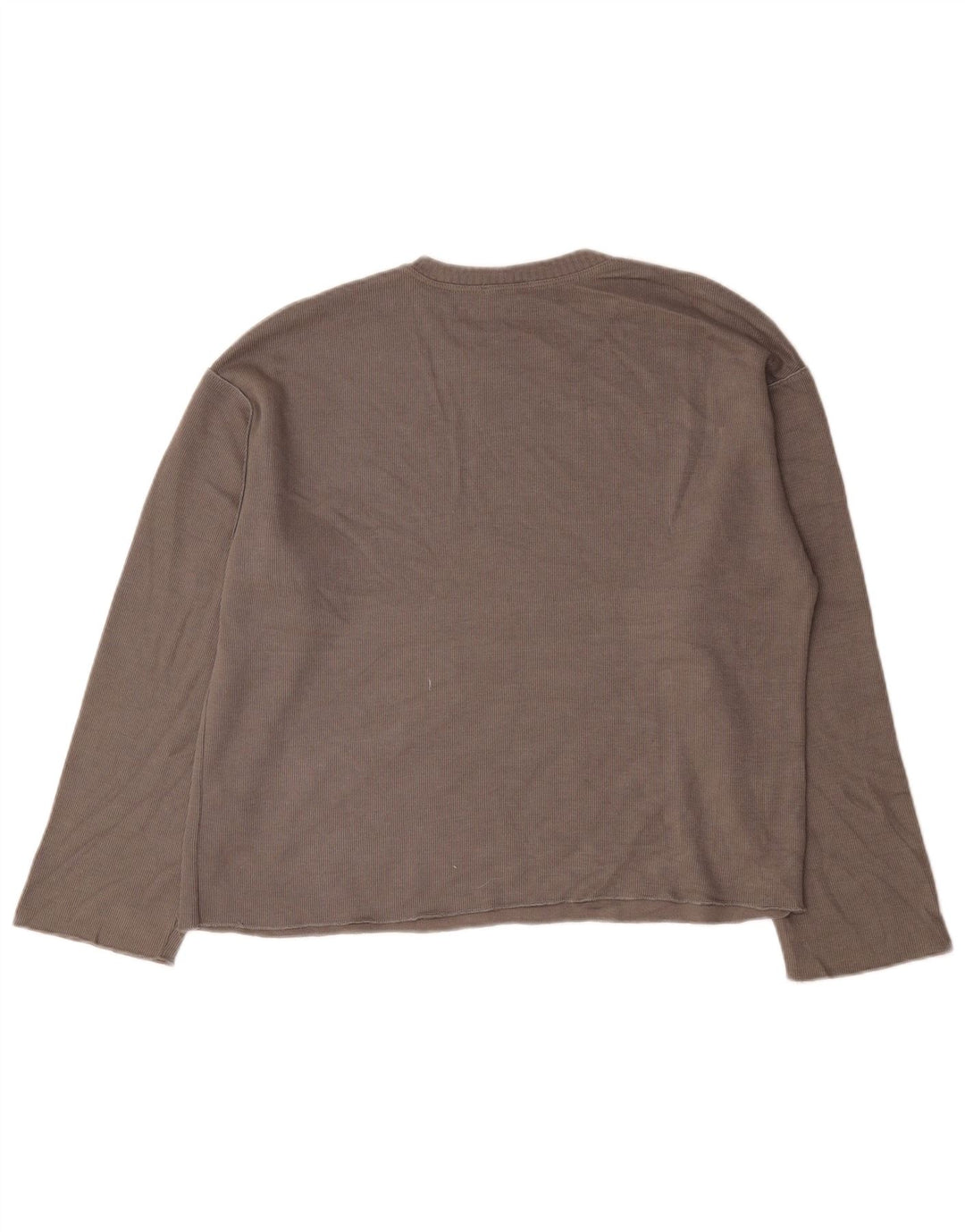 Damski top oversize z długim rękawem Zara UK 14, średni brąz