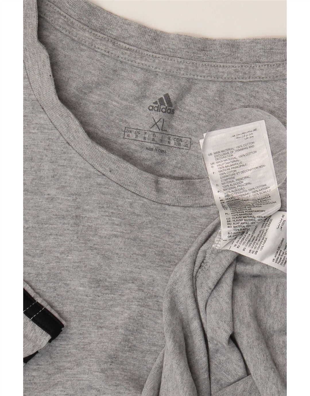 Adidas Męska koszulka Top XL Szara bawełna