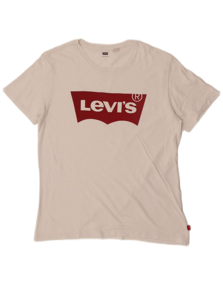 Męski T-shirt z grafiką Levi's, duży, biały