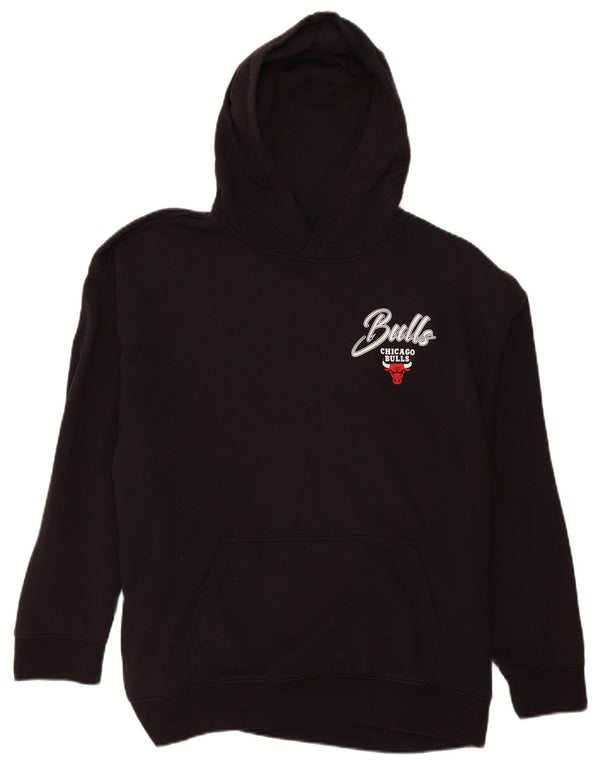Chłopięca bluza z kapturem NBA Chicago Bulls z grafiką i luźnym krojem, 13-14 lat, XL, czarna