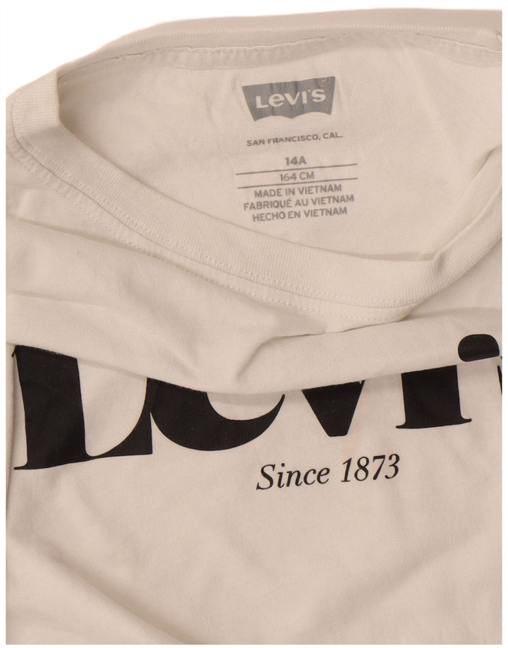 Chłopięcy T-shirt z grafiką Levi's, 13-14 lat, biały