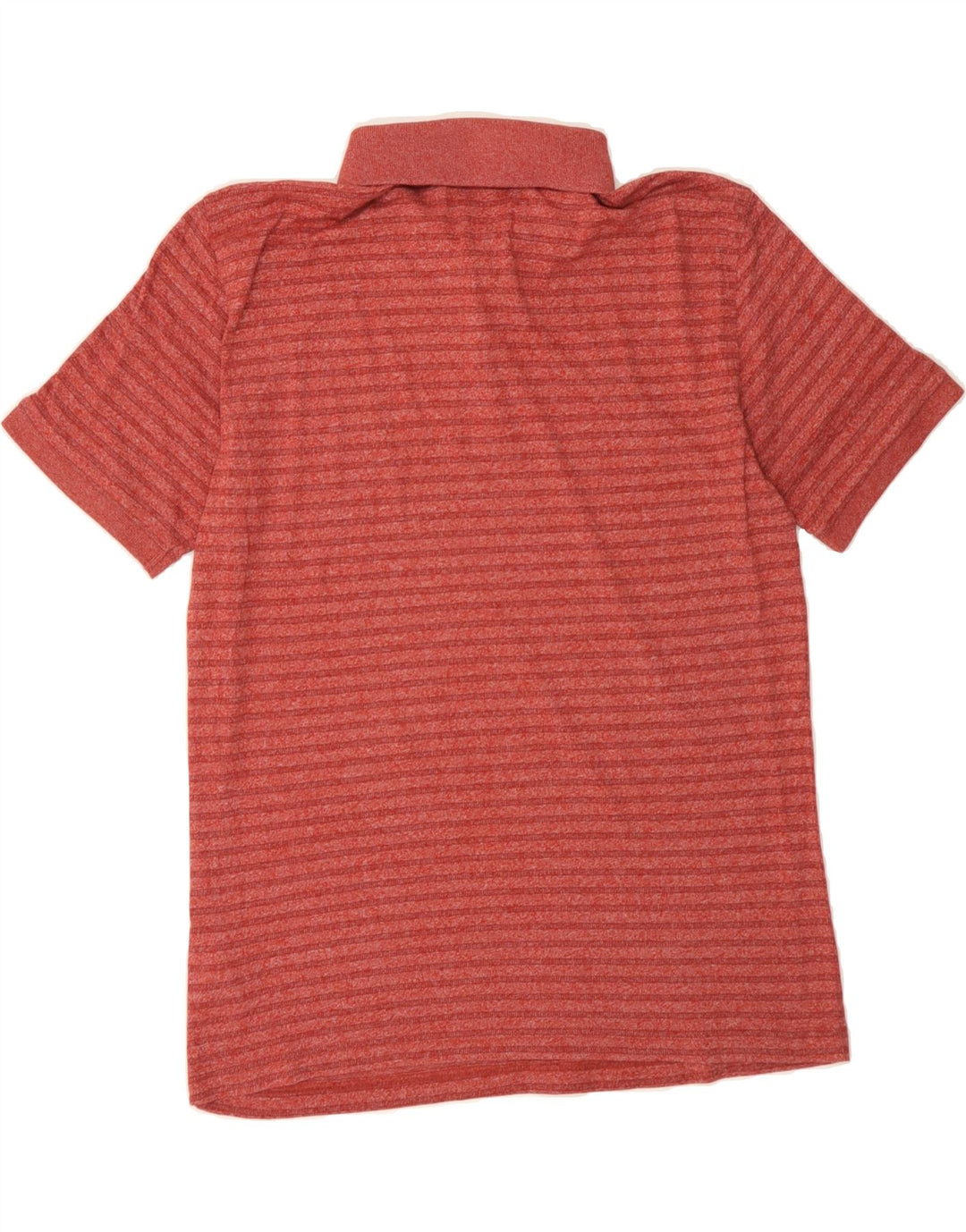 PENGUIN Mens Polo Shirt Medium Red Striped Cotton Vintage Penguin and Second-Hand Penguin from Messina Hembry 