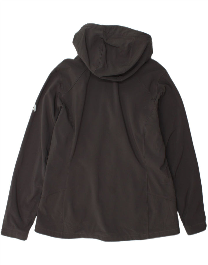 EDDIE BAUER Womens Hooded Windbreaker Jacket UK 18 XL Grey Polyester Vintage Eddie Bauer and Second-Hand Eddie Bauer from Messina Hembry 