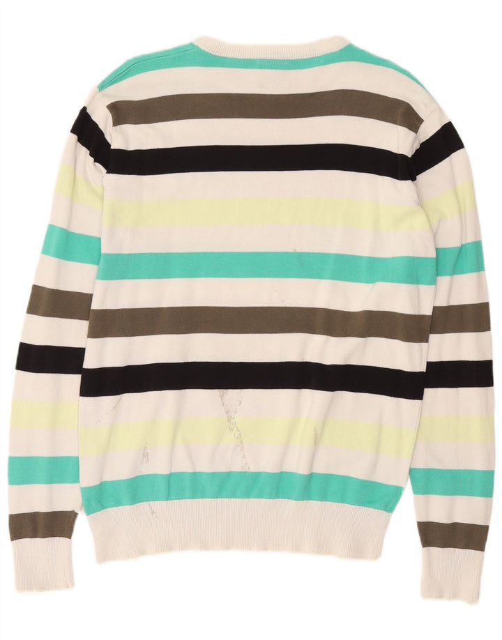 Męski sweter Jack & Jones z okrągłym dekoltem, duże, wielokolorowe paski