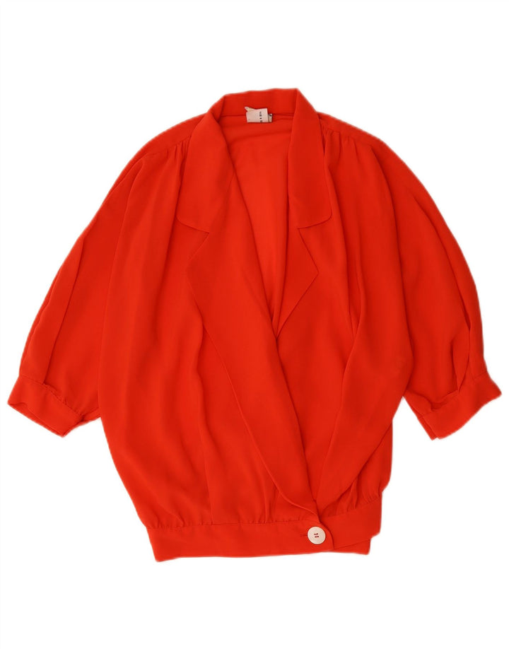 Damska bluzka koszulowa z rękawem 3/4 Ferre UK 18 XL, czerwona, poliestrowa