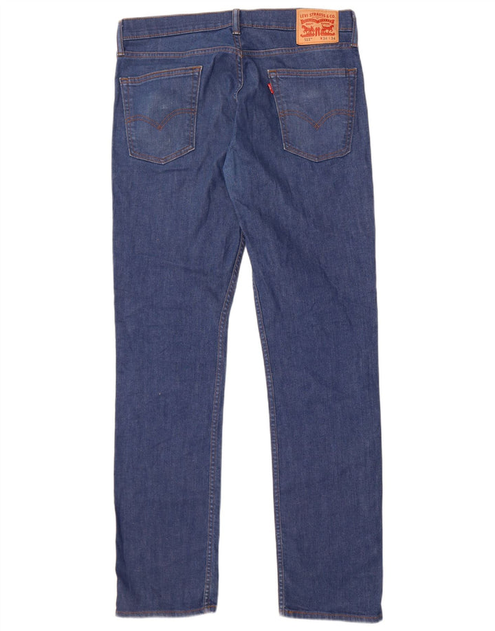Męskie jeansy Levi's 511 Slim 34 L34 Niebieskie bawełniane