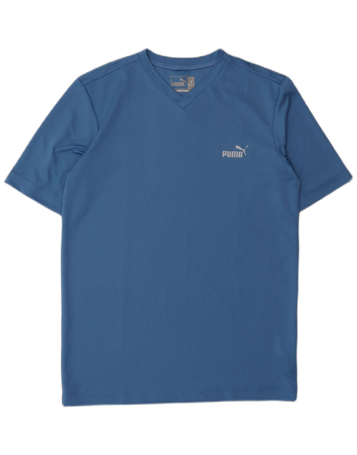 Męski T-shirt PUMA Top, Mały, Niebieski Poliester