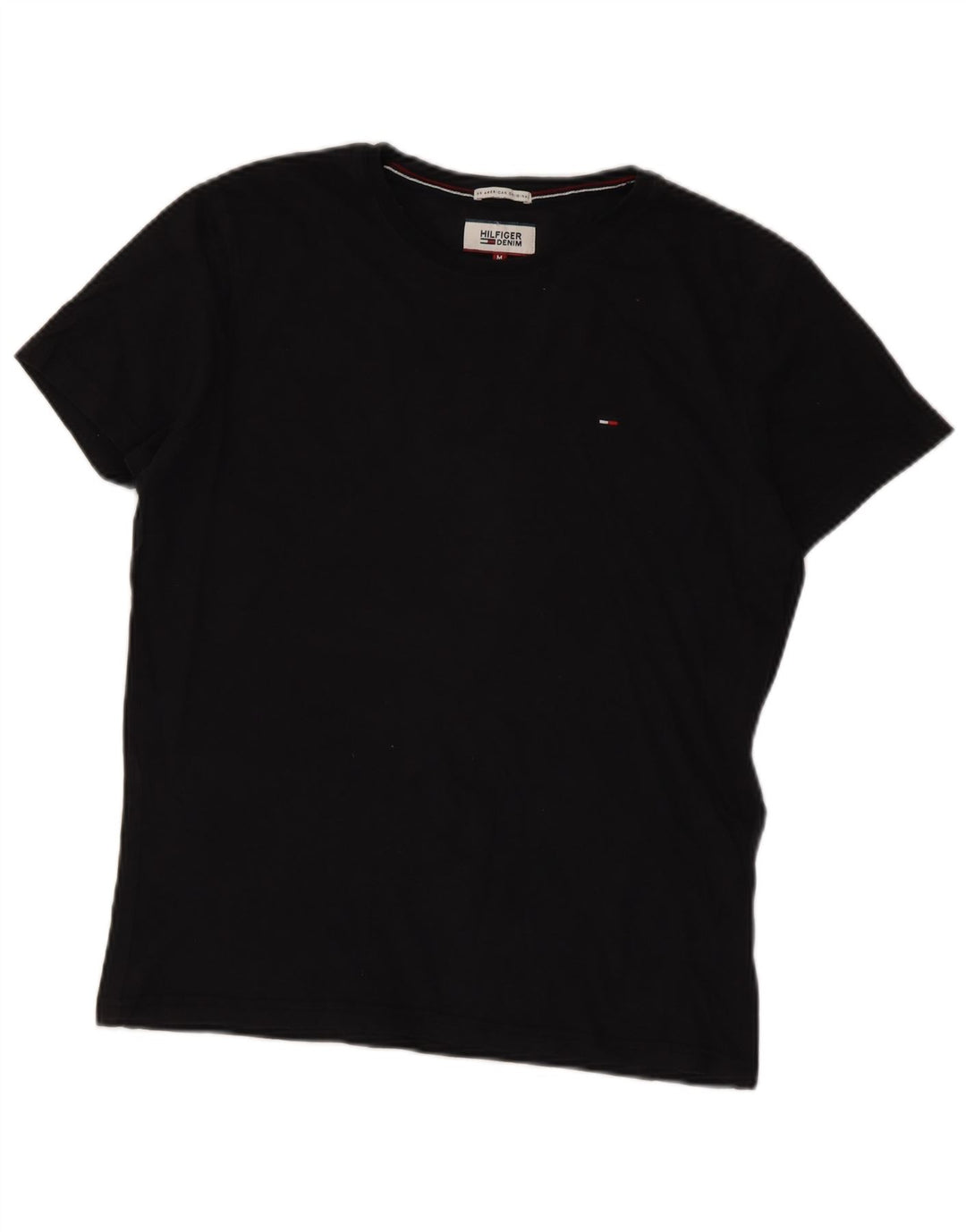 T-shirt męski Tommy Hilfiger Top, średni czarny, bawełniany