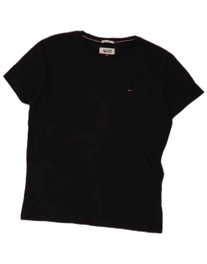 T-shirt męski Tommy Hilfiger Top, średni czarny, bawełniany
