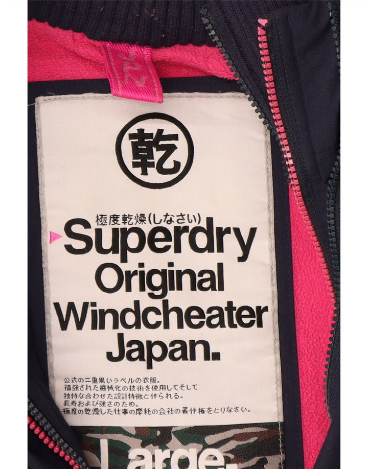 Damska wiatrówka SUPERDRY UK 16, duża, granatowa