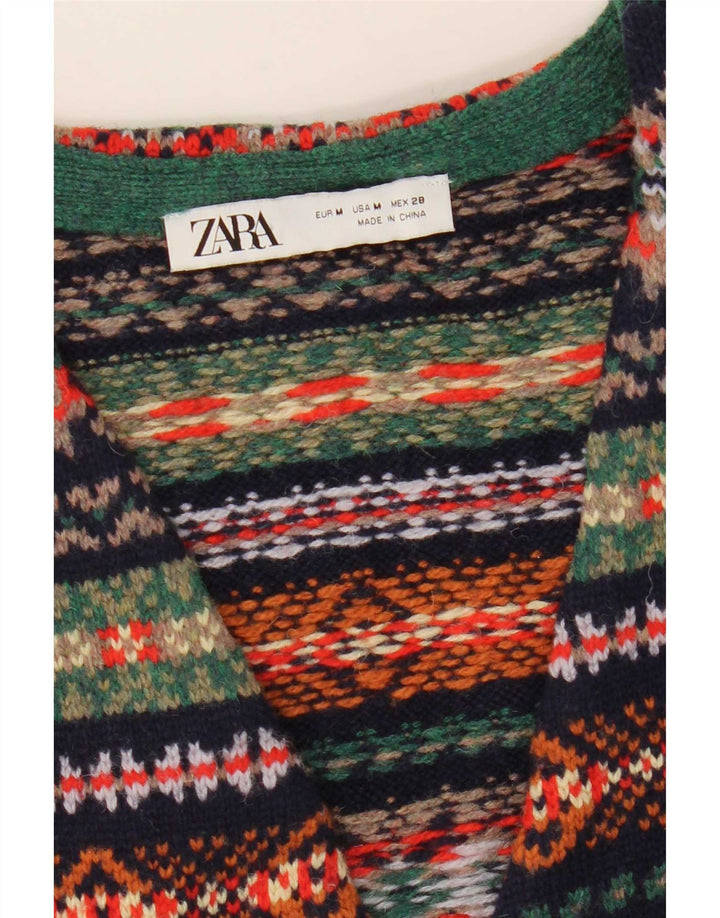 Damska kamizelka Crop Zara UK 12 Średnia wielobarwna wełna