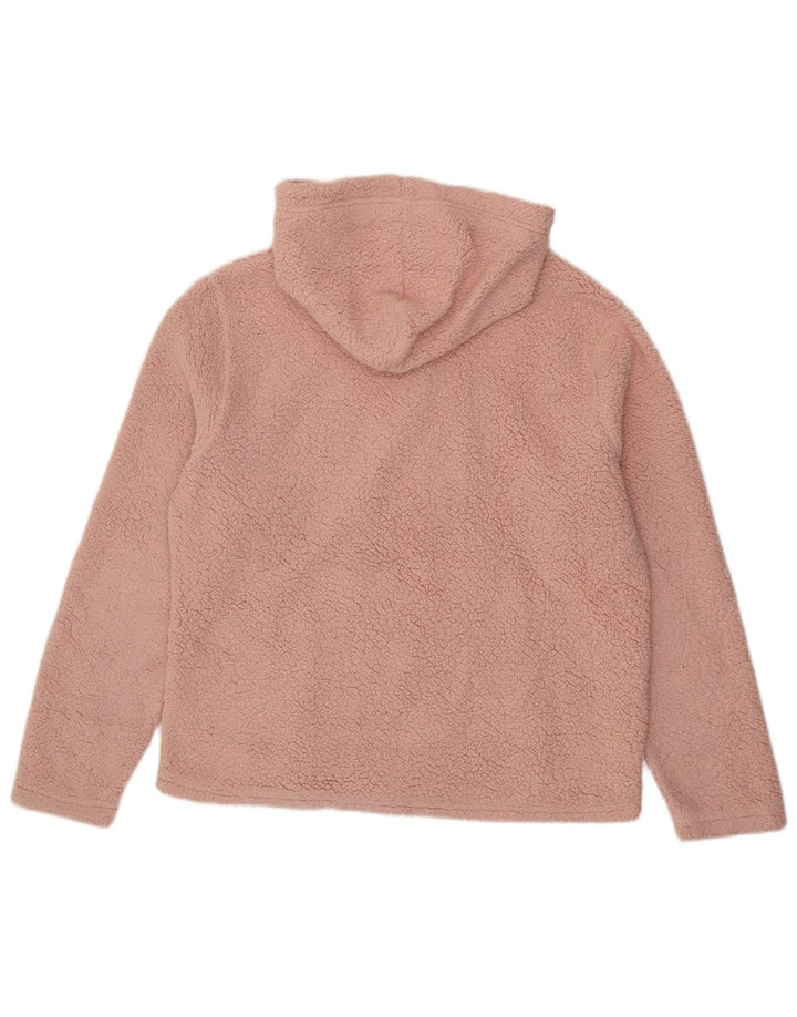 Damski sweter polarowy z kapturem FILA UK 16, duży, różowy poliester