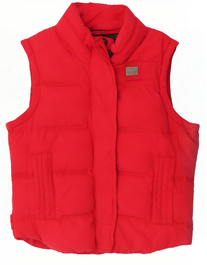 Damska wyściełana kamizelka Superdry UK 14, średnia czerwona, bawełniana