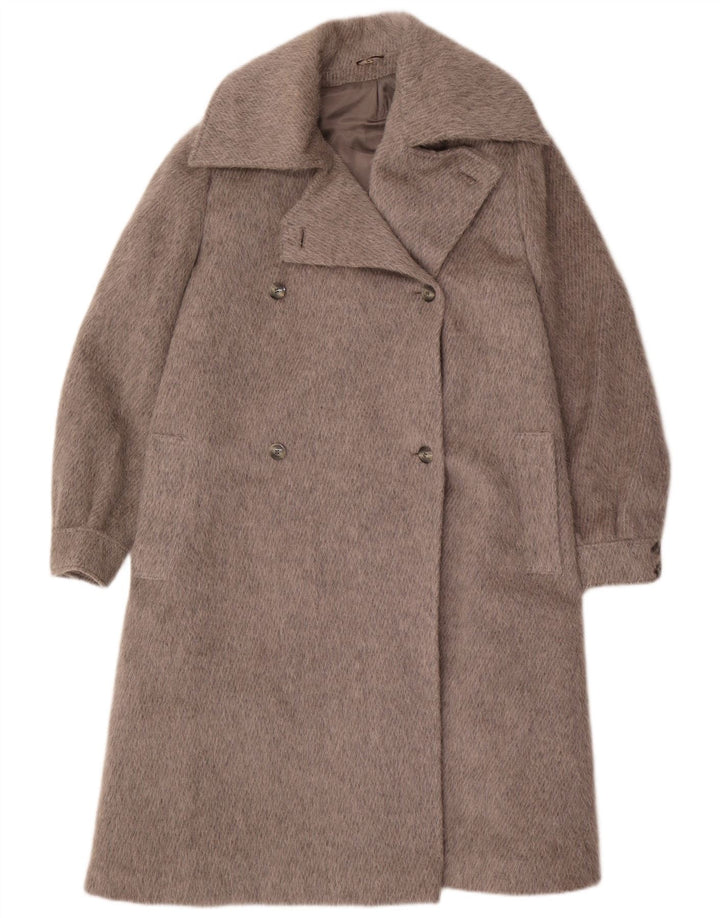 Vintage damski płaszcz dwurzędowy EU 44 XL szary