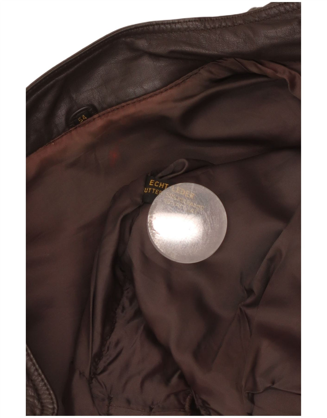 Vintage męska kurtka skórzana bomber EU 54 2XL brązowa skóra