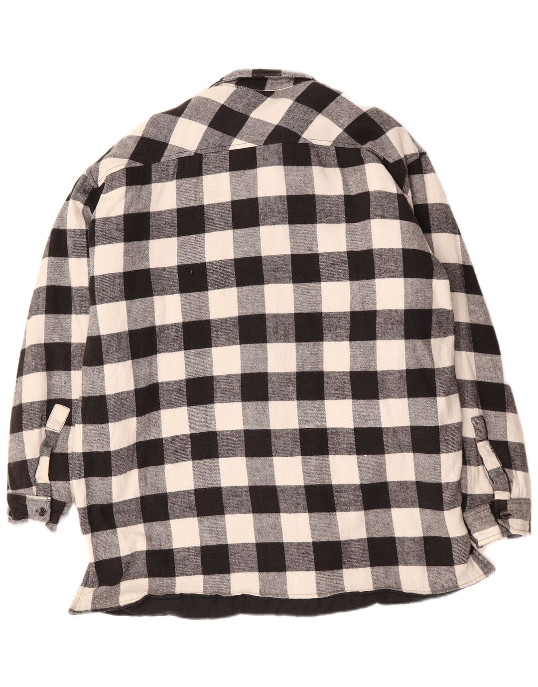 Męska koszula flanelowa VINTAGE 3XL, czarna bawełniana kratka