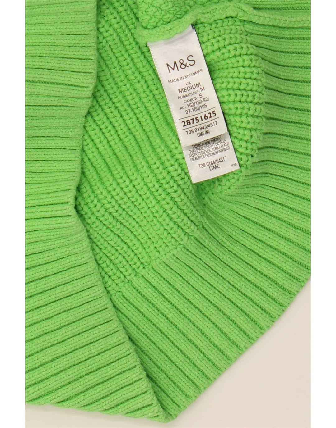 Marks & Spencer Damski sweter z okrągłym dekoltem, UK 14, średni zielony