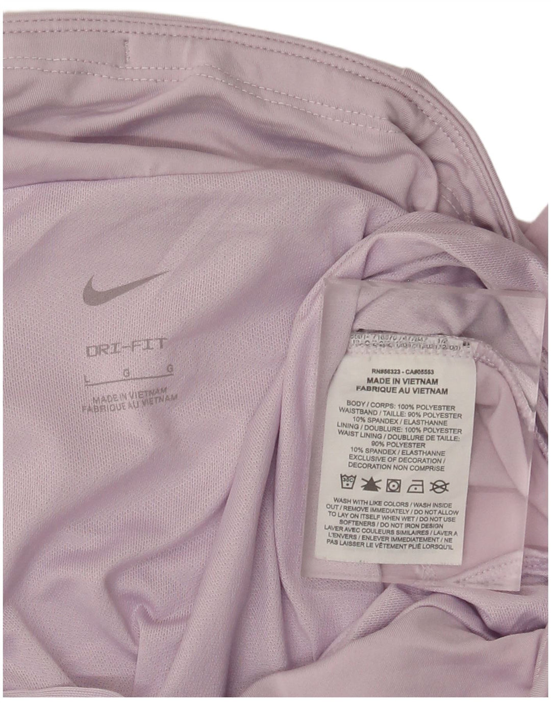 Damskie spodenki sportowe Nike Dri Fit UK 14, duży, fioletowy poliester
