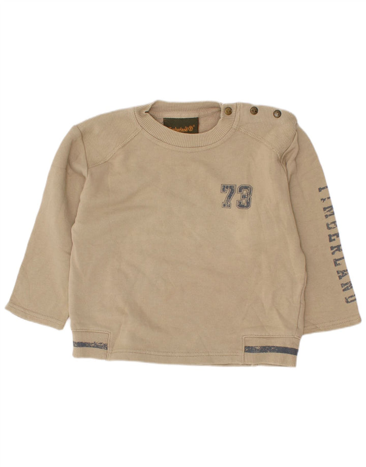 Chłopięca bluza z grafiką Timberland, 2-3 lata, beżowa bawełna