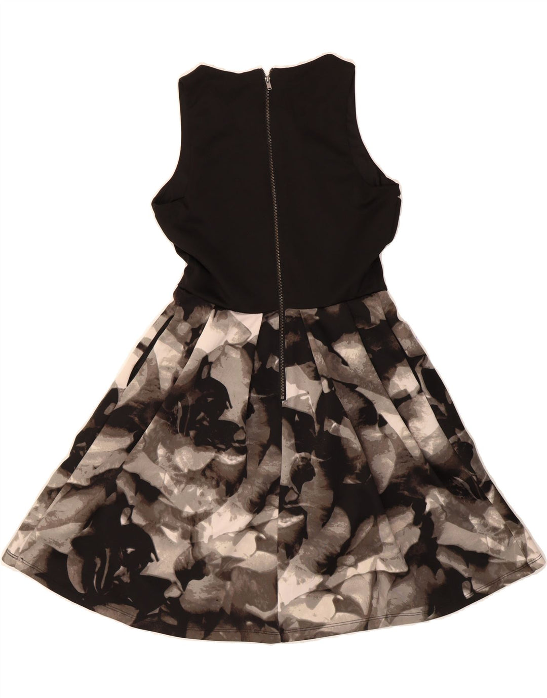 MOSSIMO Womens Abstract Pattern Sleeveless A-Line Dress UK 6 XS Black Vintage Mossimo and Second-Hand Mossimo from Messina Hembry 
