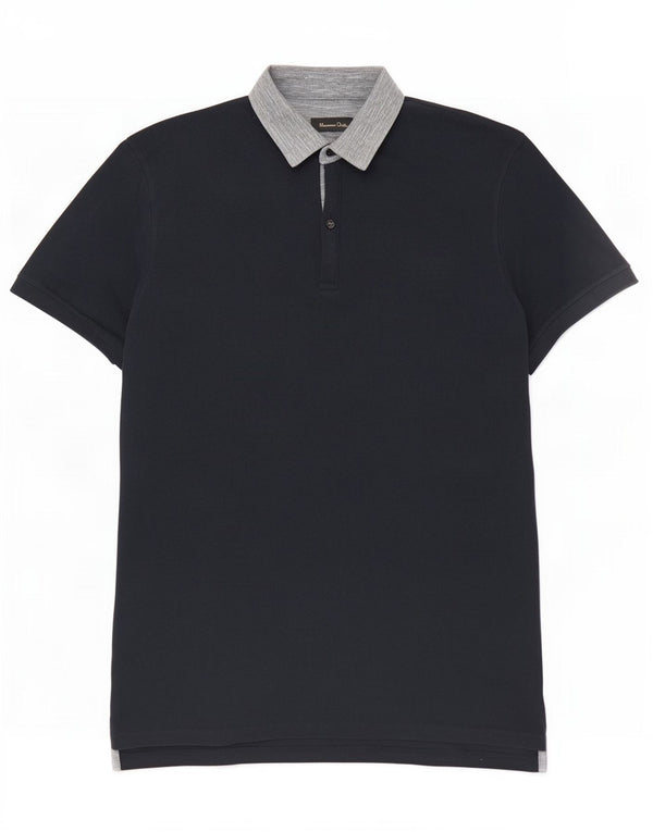 Męska koszulka polo Massimo Dutti o swobodnym kroju XL w kolorze granatowym