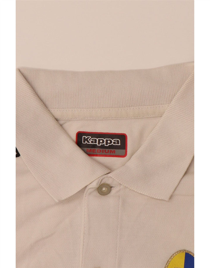 KAPPA Mens Graphic Polo Shirt Medium White Vintage Kappa and Second-Hand Kappa from Messina Hembry 