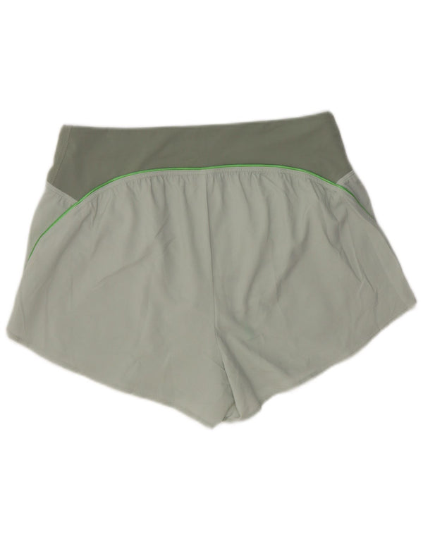 Damskie spodenki sportowe Under Armour UK 14, duże, szare, z blokami kolorów, poliestrowe