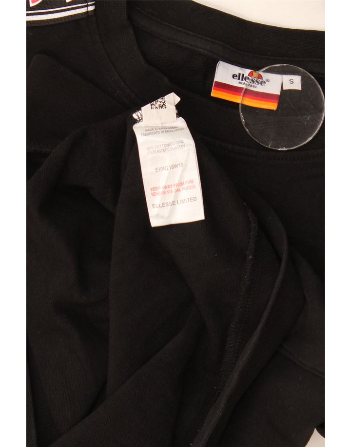 Męska bluza Ellesse Heritage z grafiką, mała, czarna, z blokami kolorów
