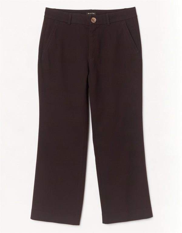Spodnie damskie Massimo Dutti, proste, przycięte, EU 40, średnie, W30, L24, czarne