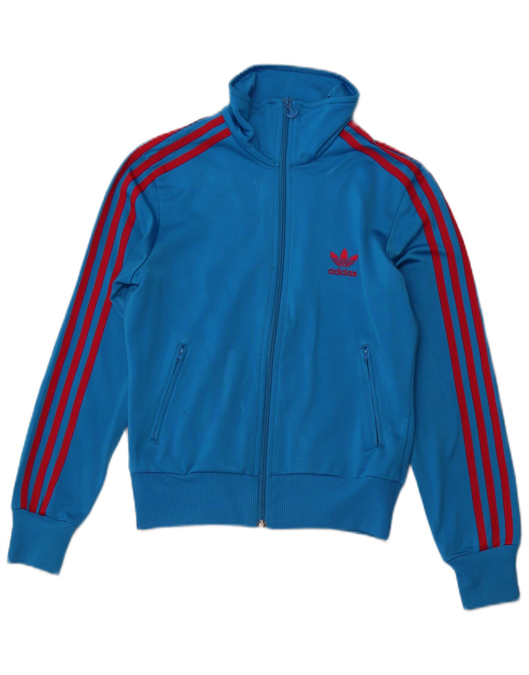 Damska bluza dresowa Adidas z grafiką, EU 36, mała, niebieska, poliester