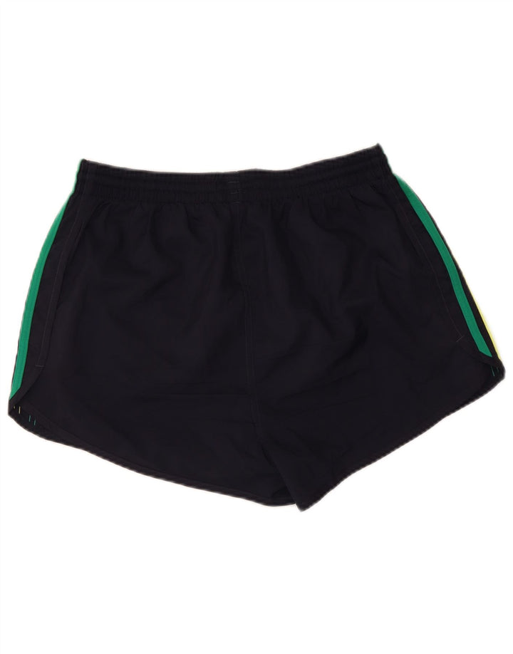 Damskie spodenki sportowe Adidas UK 12 Średni granatowy poliester z blokami kolorów