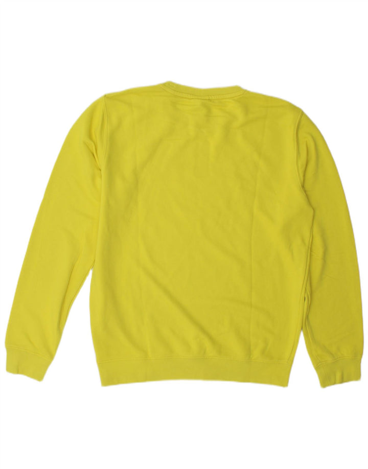 Męski sweter z grafiką Champion, średni żółty, bawełniany