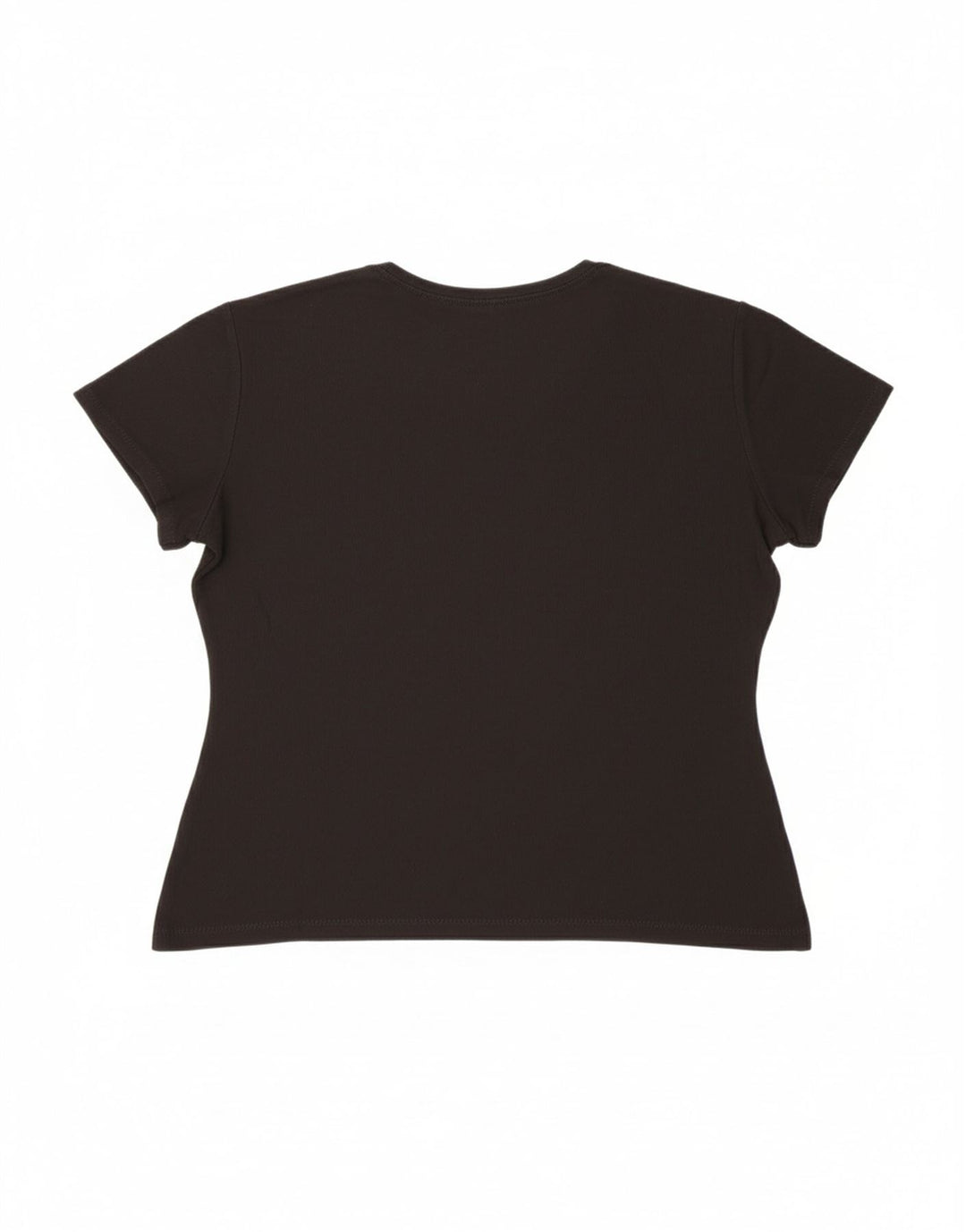 EXTE Womens Crop T-Shirt Top UK 14 Large Black
