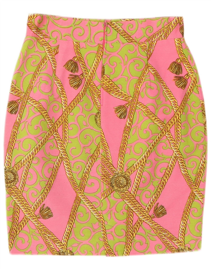 Vintage damski zestaw dwuczęściowych spódnic graficznych IT 44 Medium W28 różowy Paisley