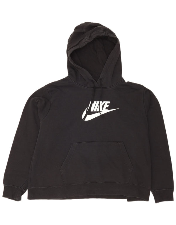 Damski sweter z kapturem Nike Graphic Oversize UK 18 XL, granatowy, bawełniany
