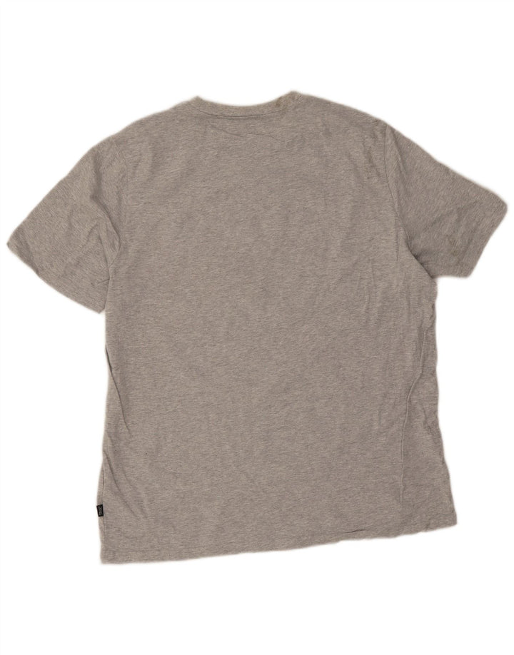 Męski T-shirt z grafiką Puma, duży, szary, bawełniany