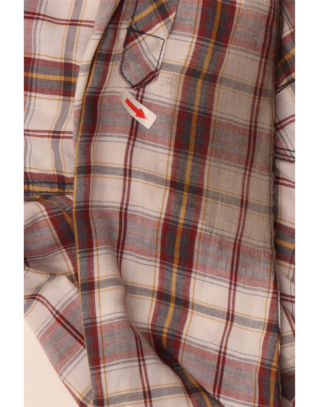 BKE Męska koszula flanelowa w kratkę XL, bordowa, bawełniana w kratę
