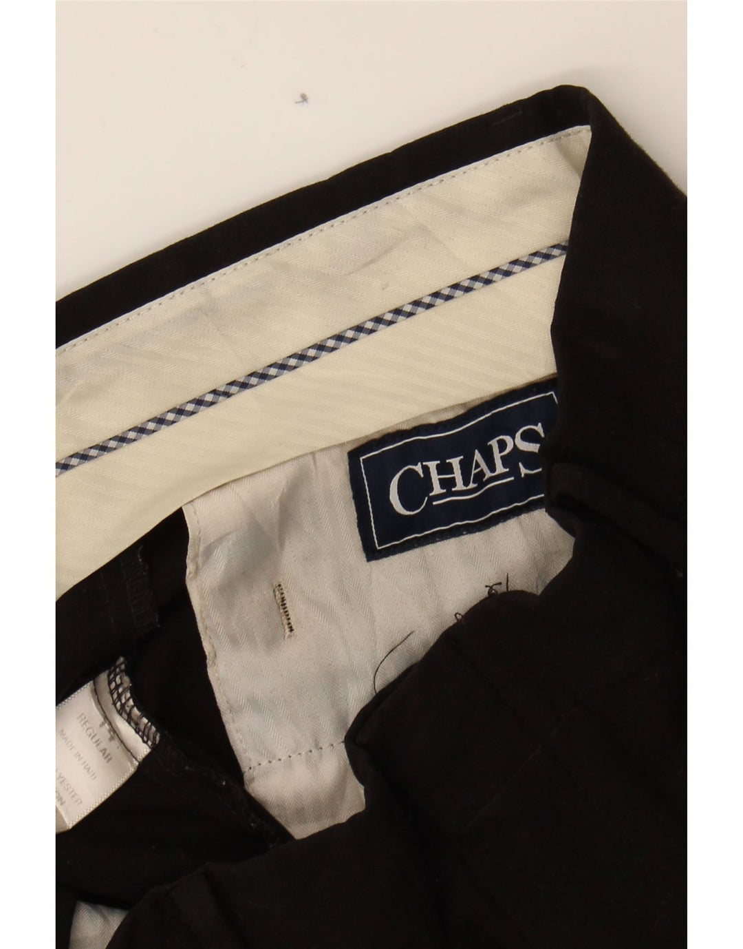 CHAPS Boys Straight Casual Trousers 13-14 Years W26 L28 Black Polyester Vintage Chaps and Second-Hand Chaps from Messina Hembry 
