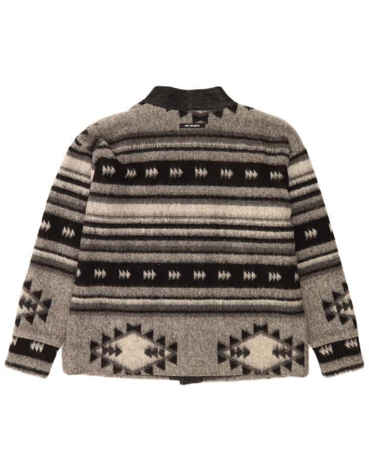 Damski sweter oversize Roy Rogers IT 42 Średni szary geometryczny