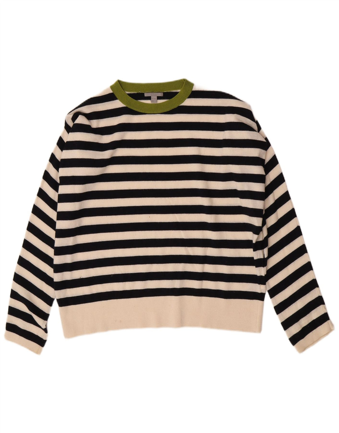 Cos Damski sweter oversize z okrągłym dekoltem UK 10 w małe czarne paski
